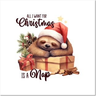 All I want for christmas is a nap Posters and Art